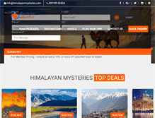 Tablet Screenshot of himalayanmysteries.com